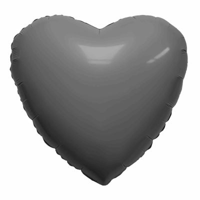 Шар (19’’/48 см) Сердце, Графит, 1 шт.